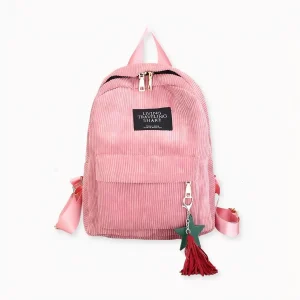 Elegante mochila de pana para mujer